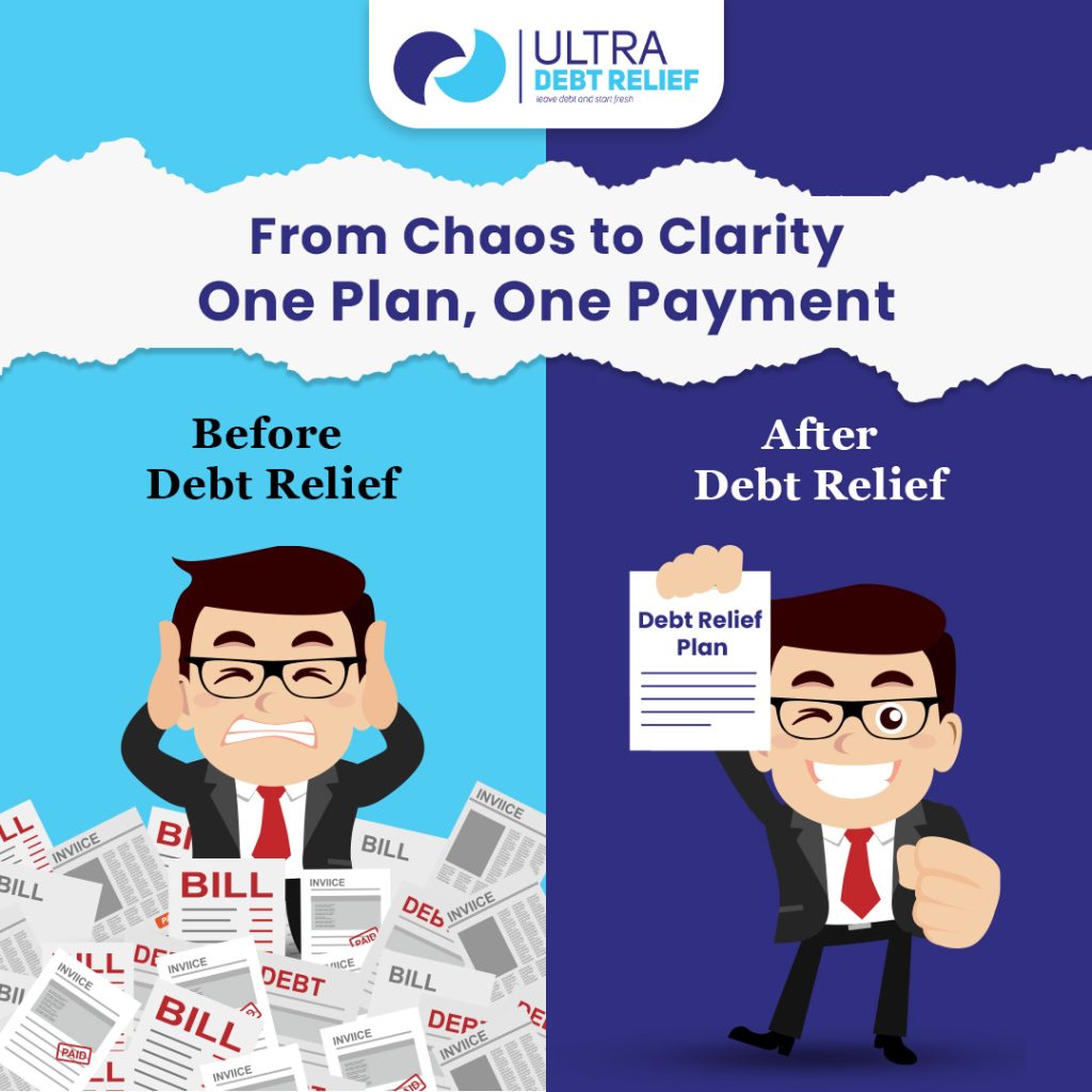 before and after the debt relief plan