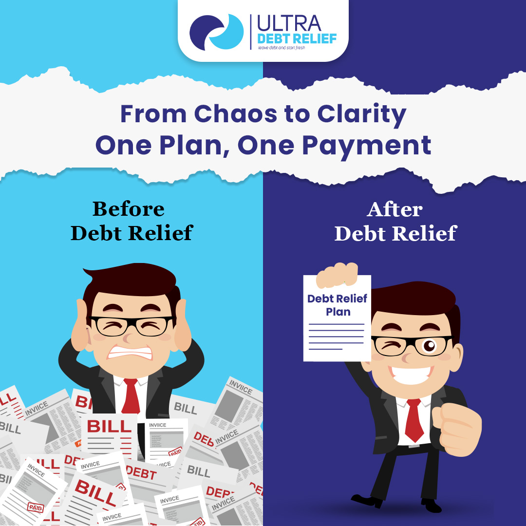 before and after the debt relief plan