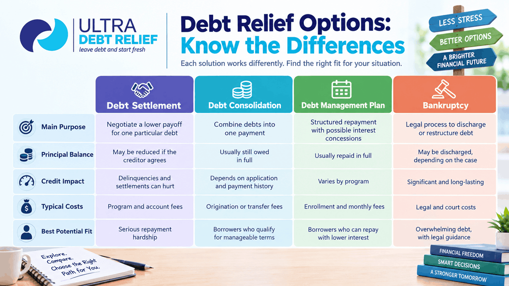 Debt Settlement Pros and Cons: Benefits & Risks 2 Debt Settlement vs. Debt Consolidation